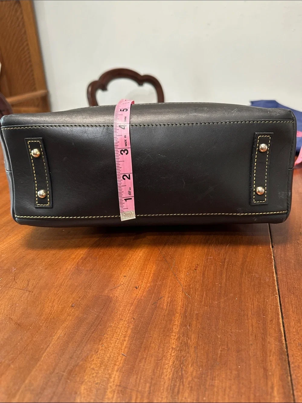 Dooney & Bourke Black Croc-Embossed Leather Hobo with Gold Accents
